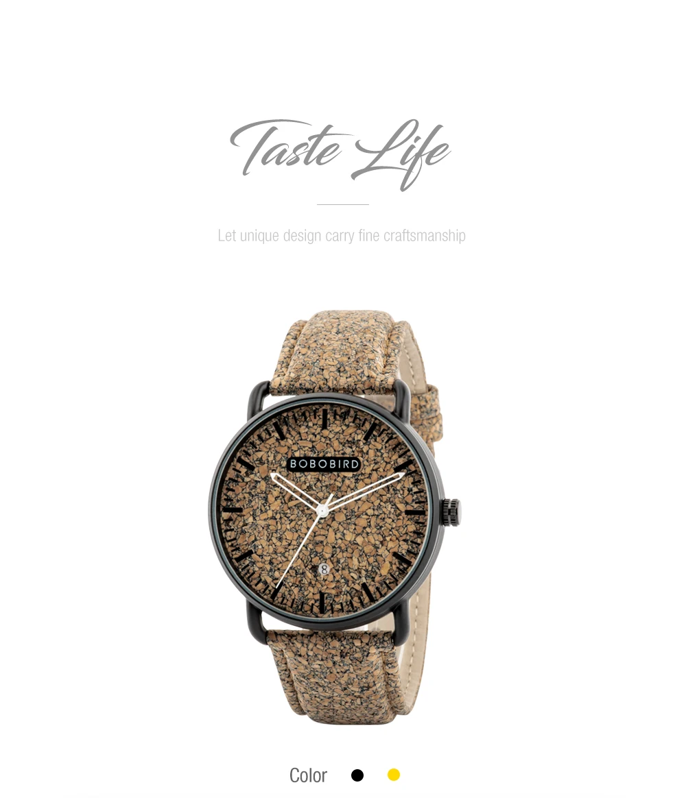BOBO BIRD Couple Watches New Luxury Top Brand Timepieces Handmade Cork Strap Bamboo Women Watch Luxury in Box Dropshipping OEM